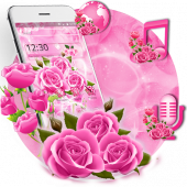 Pink Rose Flower Theme Apk