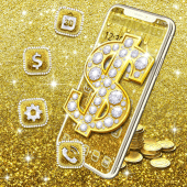 Golden Luxury Dollar Theme Apk