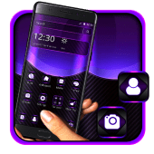 Violet Neon Black Tech Launcher Theme ? Apk