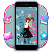 Cute Love Couple Theme Apk