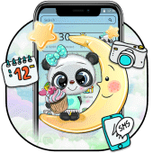 Lovely Cute Baby Panda Theme Apk