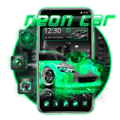 Green Neon Flower Car Theme Apk