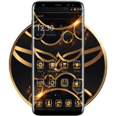 Brown Golden Dark Black Shiny Launcher Theme 💖 Apk