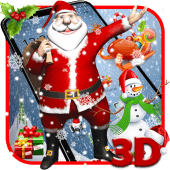 3D Merry Christmas Santa Theme Apk