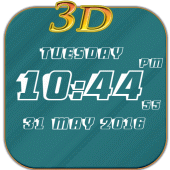 3D Digital Clock LWP Apk