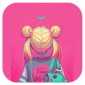 wallpapers cute girl minimalis Apk