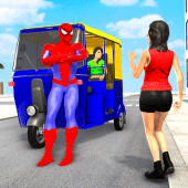 Superhero Rickshaw Taxi Games Apk