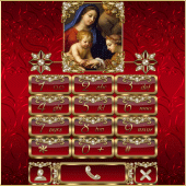 Virgin Mary Red EX Dialer theme Apk