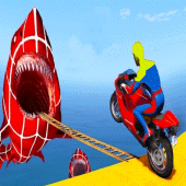 Superhero Flip Bike: Jump Over Apk