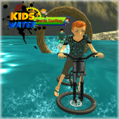 water surfing kids bicycle racing Apk