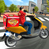 City Pizza Delivery Boy: Moto Free Bike Games Apk