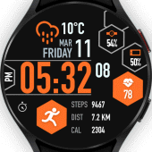 Hexane Digital Watch Face Apk