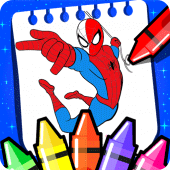 spider super heroes coloring game of woman Apk