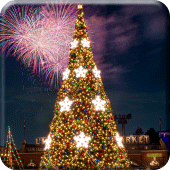 2018 Christmas Tree Fireworks Lamp Live Wallpaper Apk