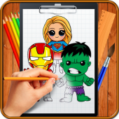 Learn How to Draw Chibi Super Heroes Apk