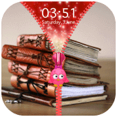 Books Zipper Lock Screen Apk