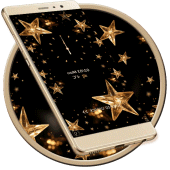 Golden star glitter theme Apk