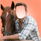 Horse With Man Photo Suit Apk