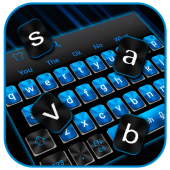 Classic Black Blue Keyboard Theme Apk