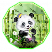 Cute Panda Bamboo Keyboard Theme Apk