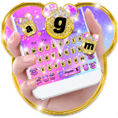 Cute Pink Love Galaxy Mouse Keyboard Apk