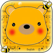 Cuteness Kawaii Yellow Pooh Bear Keyboard Apk