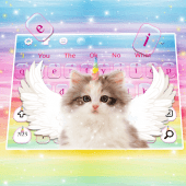 Fuzzy Angle Unicorn Cat Keyboard Theme Apk