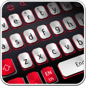 White And Red Simple Keyboard Apk