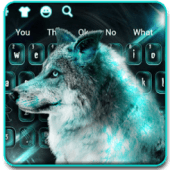 Cool Neon Wolf Keyboard Theme Apk