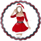 Santa Clause Women Photo Frame Apk