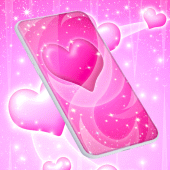 Pink Hearts Live Wallpaper Apk