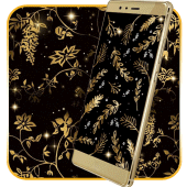 Gleaming gold Leaves Live Wallpaper Apk