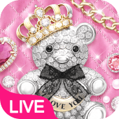 Pink Diamond Bear Live Wallpaper Apk